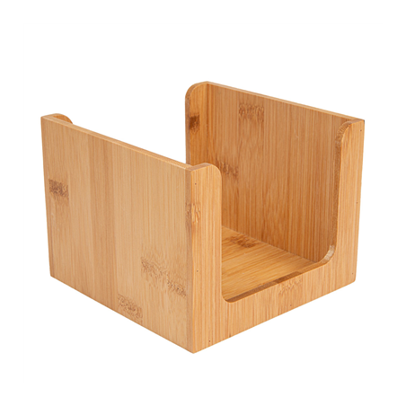 Image DISTRIBUTEUR SERVIETTES  13x13x10 CM NATUREL BAMBOU (1 UNITÉ) #1