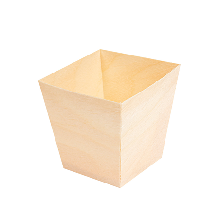 Image MINI BOL EN FEUILLE DE PEUPLIER  5,5x5,5x5,5 CM NATUREL BOIS (50 UNITÉ) #1