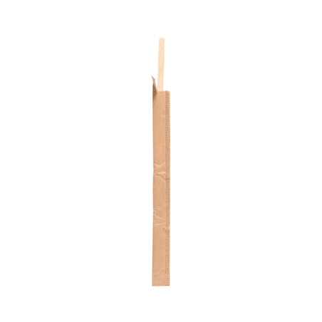 Image AGITATEURS CAFÉ EN SACHET KRAFT  0,6x14x0,1 CM NATUREL BOIS (500 UNITÉ) #1