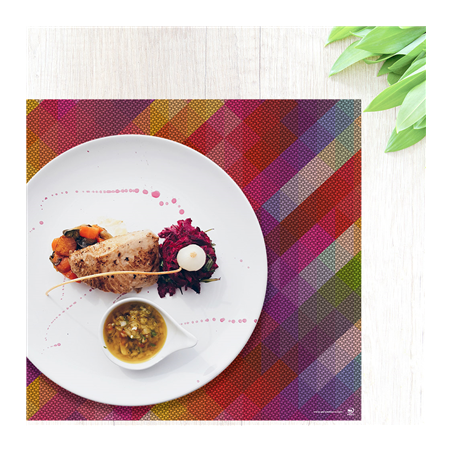 SETS DE TABLE OFFSET 'GEOMETRIC' 70 G/M2 30x42 CM QUADRICHROMIE PAPIER (2000 UNITÉ)