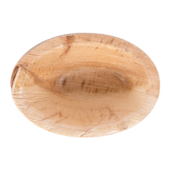 Image BOL OVALE COURBE 'ARECA' 70 ML 10x7,2x4,8 CM NATUREL ARECA (200 UNITÉ) #3