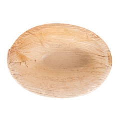 Image BOL OVALE COURBE 'ARECA' 110 ML 12x8,6x5 CM NATUREL ARECA (200 UNITÉ) #3