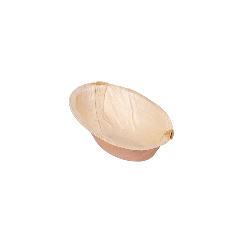 BOL OVALE COURBE 'ARECA' 160 ML 14x10x6,4 CM NATUREL ARECA (200 UNITÉ)