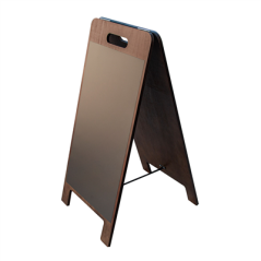 Image ARDOISE EN ANGLE 2 FACES MAGNÉTIQUE  38x45x78 CM NOIR BOIS (1 UNITÉ) #1