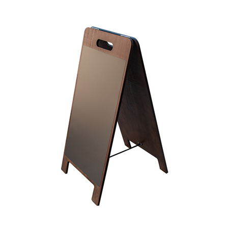 Image ARDOISE EN ANGLE 2 FACES MAGNÉTIQUE  38x45x78 CM NOIR BOIS (1 UNITÉ) #1