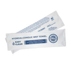 Image RINCE-DOIGTS HYDROALCOOLIQUES "ROLL-IT" 'EASY CLEAN' 50 G/M2 14,5x4 CM BLANC CELLULOSE (600 UNITÉ) #1