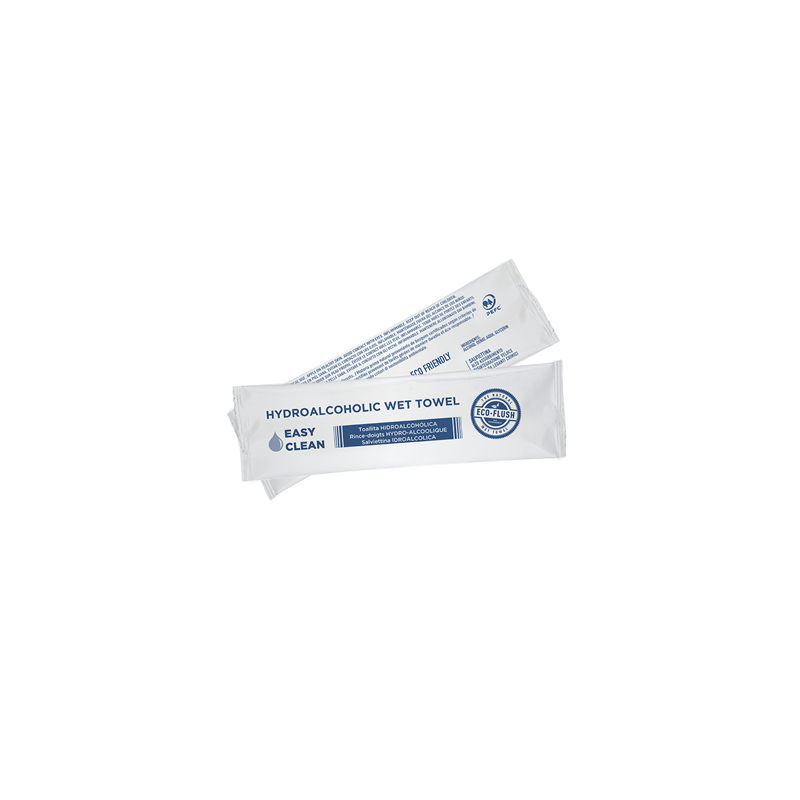 RINCE-DOIGTS HYDROALCOOLIQUES "ROLL-IT" 'EASY CLEAN' 50 G/M2 14,5x4 CM BLANC CELLULOSE (600 UNITÉ)