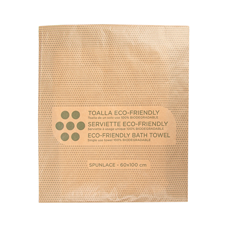 Image SERVIETTE EMBALLÉE À USAGE UNIQUE  80 G/M2 60x100 CM BLANC VISCOSE / PULPE (100 UNITÉ) #1