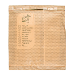 SERVIETTE EMBALLÉE À USAGE UNIQUE  80 G/M2 60x100 CM BLANC VISCOSE / PULPE (100 UNITÉ)