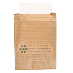 Image SERVIETTE EMBALLÉE À USAGE UNIQUE  80 G/M2 60x100 CM BLANC VISCOSE / PULPE (100 UNITÉ) #3