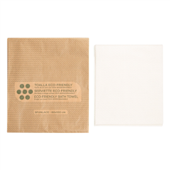 Image SERVIETTE EMBALLÉE À USAGE UNIQUE  80 G/M2 60x100 CM BLANC VISCOSE / PULPE (100 UNITÉ) #4