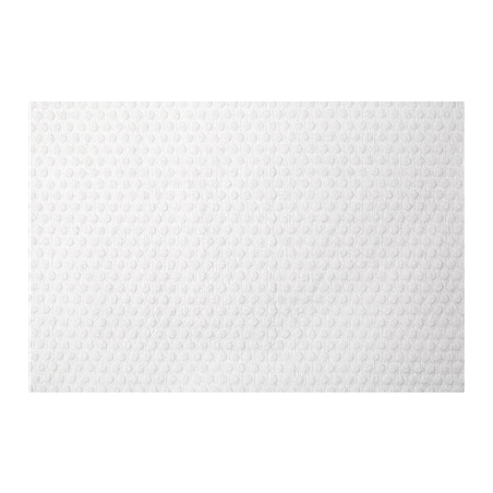 Image SERVIETTE EMBALLÉE À USAGE UNIQUE  80 G/M2 100x140 CM BLANC VISCOSE / PULPE (50 UNITÉ) #1
