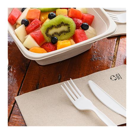 SACHET FOURCHETTE  18 CM BLANC CPLA (500 UNITÉ)