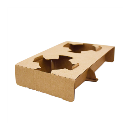Image PORTE-GOBELETS, 2 GOBELETS  360 G/M2 17x11x3,5 CM NATUREL KRAFT (400 UNITÉ) #1