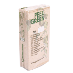 10 U X 10 U. MOUCHOIRS 3 PLIS 21x21 CM NATUREL KRAFT (1 UNITÉ)