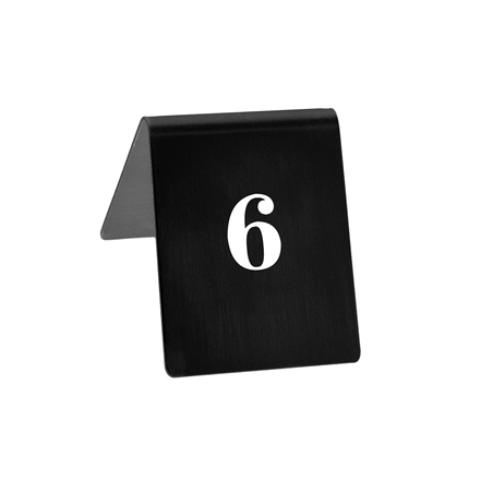 NUMÉROS DE TABLE DU 1 AU 20  9x12 CM NOIR PAPIER (1 UNITÉ)