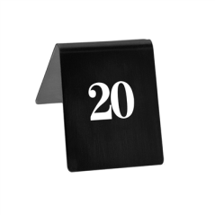 Image NUMÉROS DE TABLE DU 1 AU 20  9x12 CM NOIR PAPIER (1 UNITÉ) #4