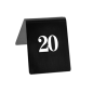 Image NUMÉROS DE TABLE DU 1 AU 20  9x12 CM NOIR PAPIER (1 UNITÉ) #4