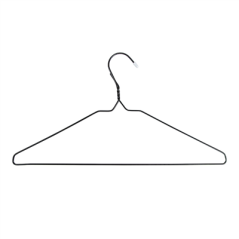 Image CINTRES  40,5x21,5 CM NOIR FIL METALLIQUE (10 UNITÉ) #1