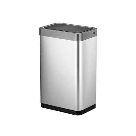 Image POUBELLE À DÉTECTEUR DE MOUVEMENT 47L 27,9x46,9x64,7 CM ARGENTE INOX (1 UNITÉ) #1