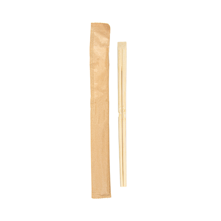 BAGUETTES CHINOISES EN SACHET KRAFT  20 CM NATUREL BAMBOU (100 UNITÉ)