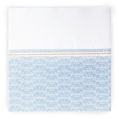 Image SERVIETTES 'LIKE LINEN - AZUR' 70 G/M2 40x40 CM BLANC/BLEU SPUNLACE (600 UNITÉ) #1