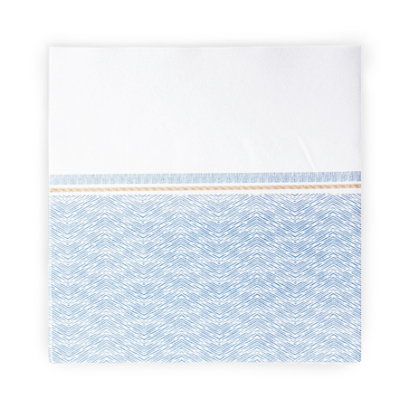 Image SERVIETTES 'LIKE LINEN - AZUR' 70 G/M2 40x40 CM BLANC/BLEU SPUNLACE (600 UNITÉ) #1