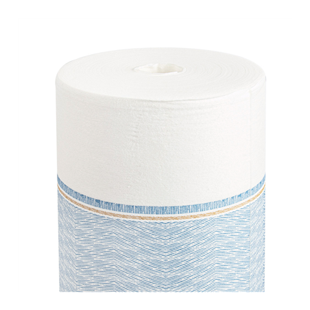 Image "TÊTE-À-TÊTE" PRÉ. 120CM (20 FEU.) 'LIKE LINEN - AZUR' 70 G/M2 0,40x24 M BLANC/BLEU SPUNLACE (6 UNITÉ) #1