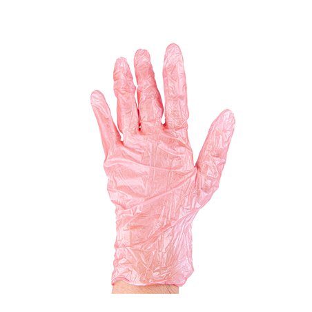 Image GANTS AVEC TALC  SIZE: S ROUGE PVC (100 UNITÉ) #1