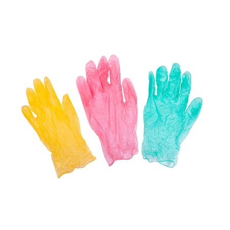 Image GANTS AVEC TALC  SIZE: L ASSORTI PVC (100 UNITÉ) #1