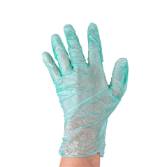 Image GANTS AVEC TALC  SIZE: L ASSORTI PVC (100 UNITÉ) #3