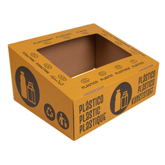 Image COUVERCLE DE CONTENEUR 38,4x31,1x12 CM JAUNE CARTON (10 UNITÉ) #1