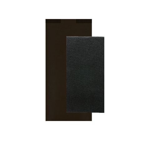 Image SERVIETTES NOIRES EMB. 'D.POINT' 40x32 CM 'JUST IN TIME CLOSED' 40 + 10PE G/M2 11x25 CM NOIR KRAFT VERGÉ (300 UNITÉ) #1