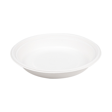 Image BOLS 'BIONIC' 700 ML Ø 20,8x3,4 CM BLANC BAGASSE (400 UNITÉ) #1
