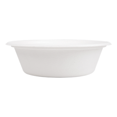 BOLS 'BIONIC' 1200 ML Ø 20,8x6,1 CM BLANC BAGASSE (400 UNITÉ)