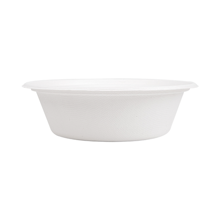 BOLS 'BIONIC' 1200 ML Ø 20,8x6,1 CM BLANC BAGASSE (400 UNITÉ)