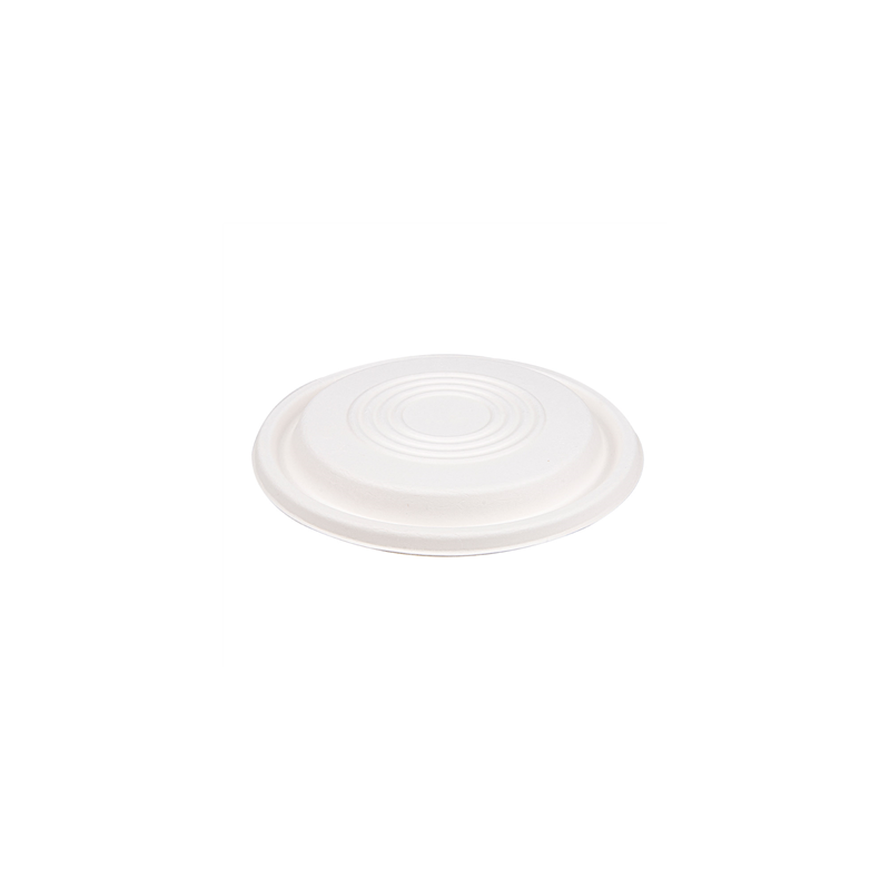 COUVERCLES BAS POUR RÉFÉRENCES 251.53/54/55 'BIONIC'  Ø 21,4x1 CM BLANC BAGASSE (400 UNITÉ)
