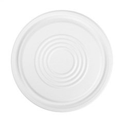 Image COUVERCLES BAS POUR RÉFÉRENCES 251.53/54/55 'BIONIC'  Ø 21,4x1 CM BLANC BAGASSE (400 UNITÉ) #3