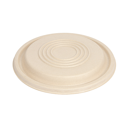 Image COUVERCLES BAS POUR RÉFÉRENCES 251.57/58/59 'BIONIC'  Ø 21,4x1 CM NATUREL BAGASSE (400 UNITÉ) #1