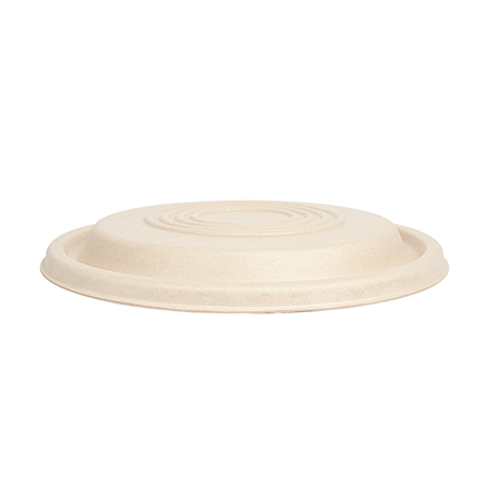COUVERCLES BAS POUR RÉFÉRENCES 251.57/58/59 'BIONIC'  Ø 21,4x1 CM NATUREL BAGASSE (400 UNITÉ)