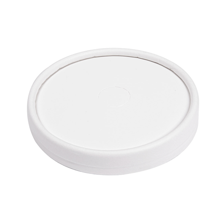 Image COUVERCLES POUR GOBELETS  280 G/M2 + PE Ø 9 CM BLANC CARTON (1000 UNITÉ) #1