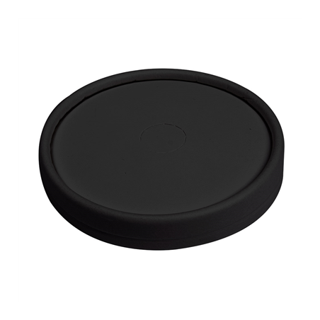 Image COUVERCLES POUR GOBELETS  280 G/M2 + PE Ø 9 CM NOIR CARTON (1000 UNITÉ) #1