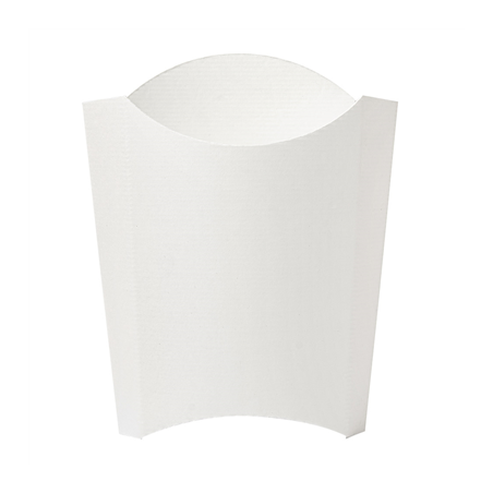 BOÎTES À FRITES JUMBO 'THEPACK' 165 G 230 G/M2 13,5x8,5x16 CM BLANC CARTON ONDULÉ NANO-MICRO (1200 UNITÉ)