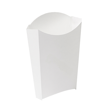 Image BOÎTES À FRITES 'THEPACK' 190 G 230 G/M2 14,5x9,5x18 CM BLANC CARTON ONDULÉ NANO-MICRO (1200 UNITÉ) #1