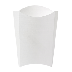BOÎTES À FRITES 'THEPACK' 190 G 230 G/M2 14,5x9,5x18 CM BLANC CARTON ONDULÉ NANO-MICRO (1200 UNITÉ)