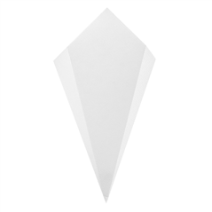 Image CORNETS FRITES 'THEPACK' 100 G 230 G/M2 12,8x21,7 CM BLANC CARTON ONDULÉ NANO-MICRO (1600 UNITÉ) #3