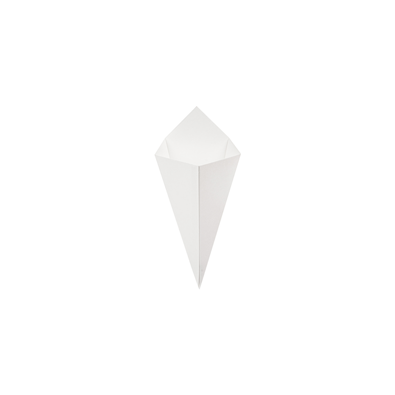 CORNETS FRITES 'THEPACK' 250 G 230 G/M2 15,7x26,8 CM BLANC CARTON ONDULÉ NANO-MICRO (1200 UNITÉ) CORNETS FRITES 'THEPACK' 250 G 230 G/M2 15,7x26,8 CM BLANC CARTON ONDULÉ NANO-MICRO (1200 UNITÉ)