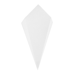 Image CORNETS FRITES 'THEPACK' 250 G 230 G/M2 15,7x26,8 CM BLANC CARTON ONDULÉ NANO-MICRO (1200 UNITÉ) #3