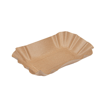 Image PLATEAUX OVALES  300 G/M2 14x9x3 CM NATUREL KRAFT (2000 UNITÉ) #1