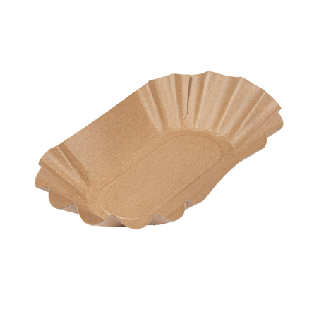 Image PLATEAUX OVALES  300 G/M2 17,5x10,5x3 CM NATUREL KRAFT (2000 UNITÉ) #1